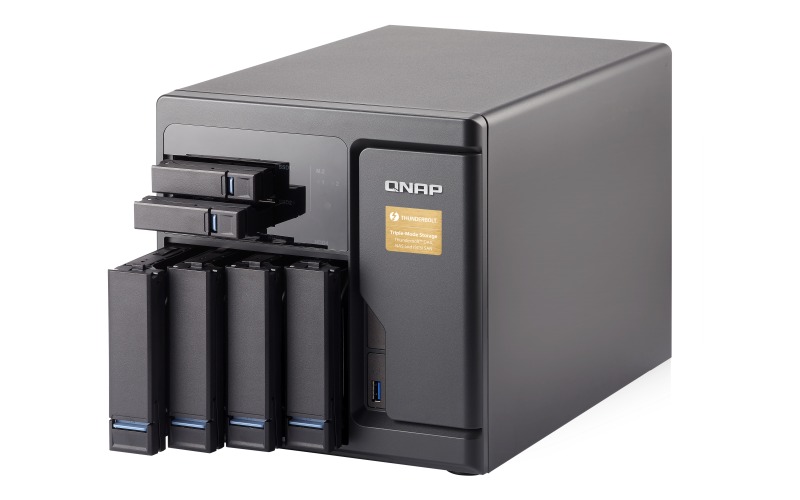 QNAP TVS-682T-I3-8G NAS,4+2+2XM.2 SLOT(DISKLESS),8GB,I3-6100,T-BOLT,GbE(4),10G-T,TWR,2YR image