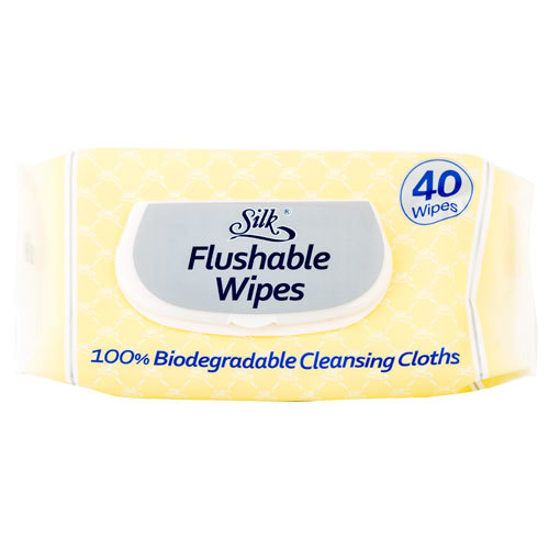 Buy Silk Flushable Wipes (40pk) at Mighty Ape NZ