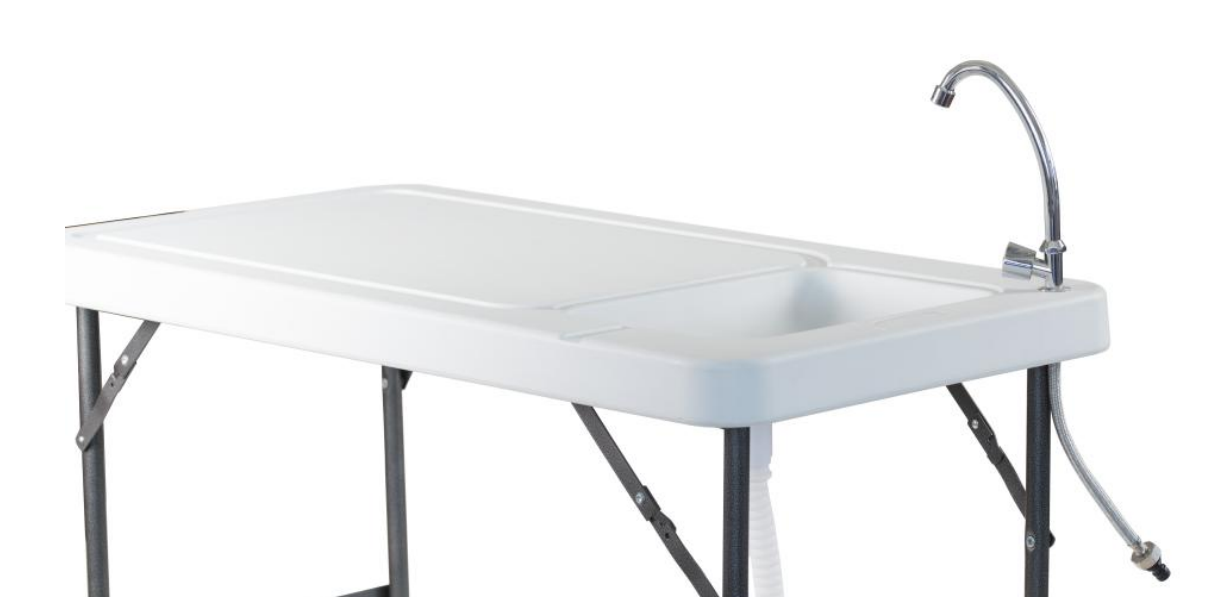 Foldable Fish Filleting and Camping Table with Tap image