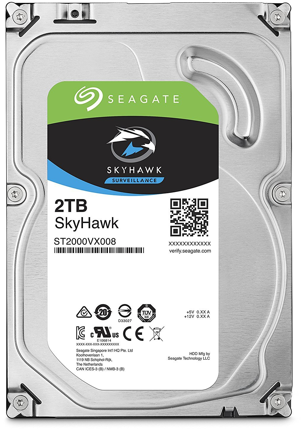 2TB Seagate SkyHawk Surveillance 3.5" SATA HDD