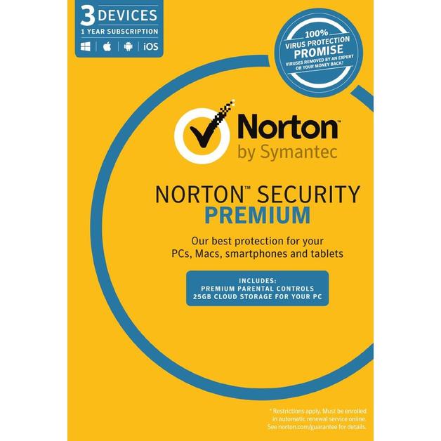 Norton Security Premium for Three Devices - 1 Year License