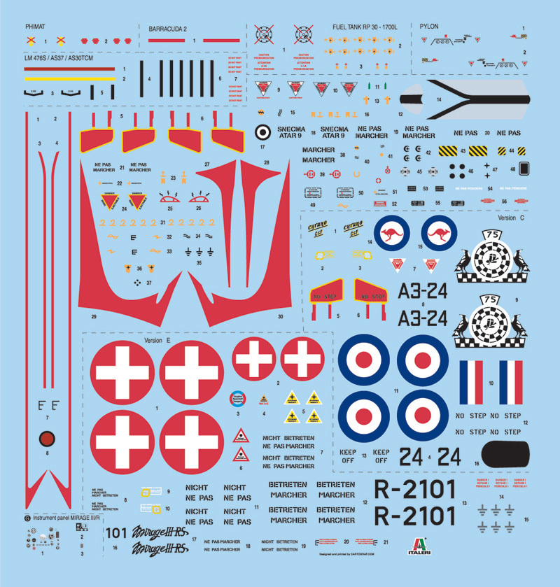 Italeri: 1/32 Dassault Mirage III E/R Model Kit image