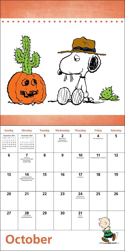 Buy Peanuts 2024 Square Wall Calendar at Mighty Ape NZ