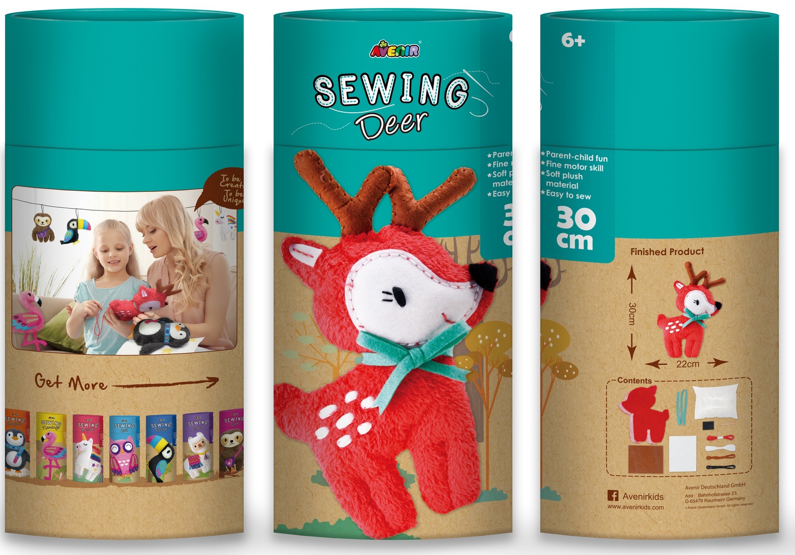 Buy Avenir: Sewing Doll Kit - Deer at Mighty Ape Australia