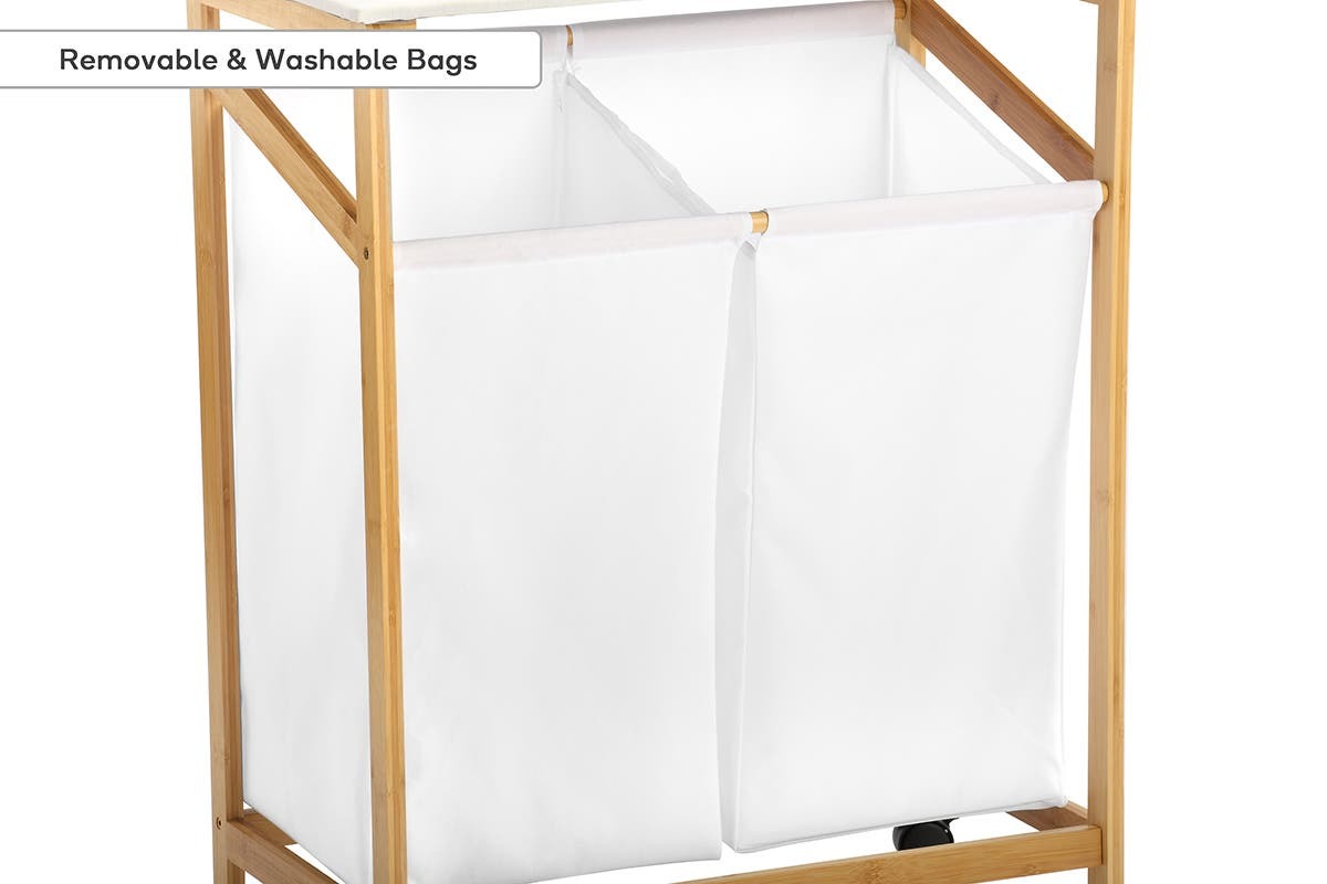 Ovela Bamboo Laundry Cart at Mighty Ape NZ