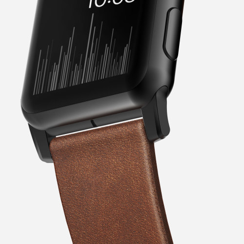 Nomad Horween Leather Strap for Apple Watch 38mm - Modern Build, Black Hardware image