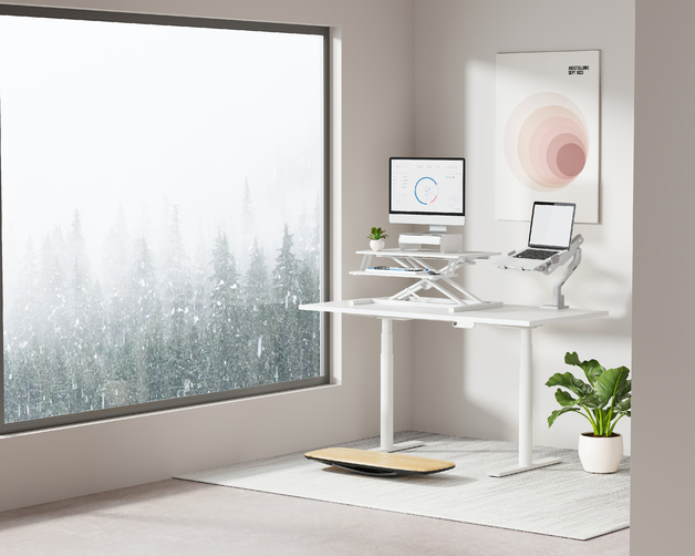 Buy Gorilla Office Height Adjustable Desk White/White at Mighty Ape NZ