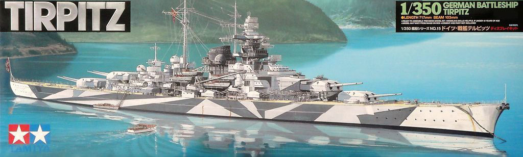 Tamiya Tirpitz German Battleship 1/350 Model Kit image