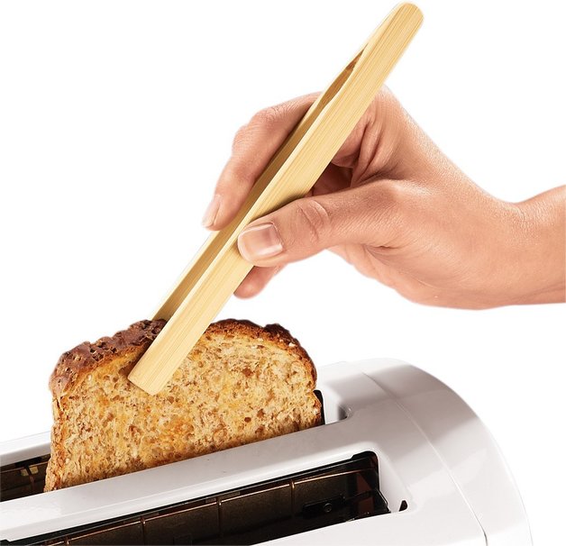 Bamboo Toast Tongs With at Mighty Ape NZ