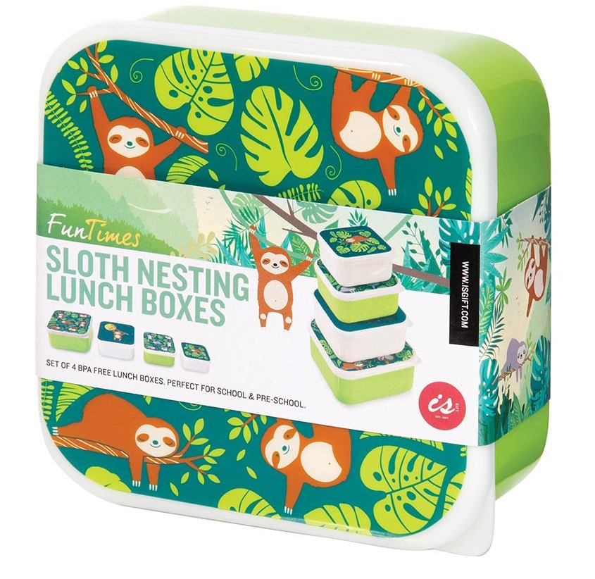 IS Gift: Fun Times Nesting Lunch Boxes - Sloths (Set of 4) image