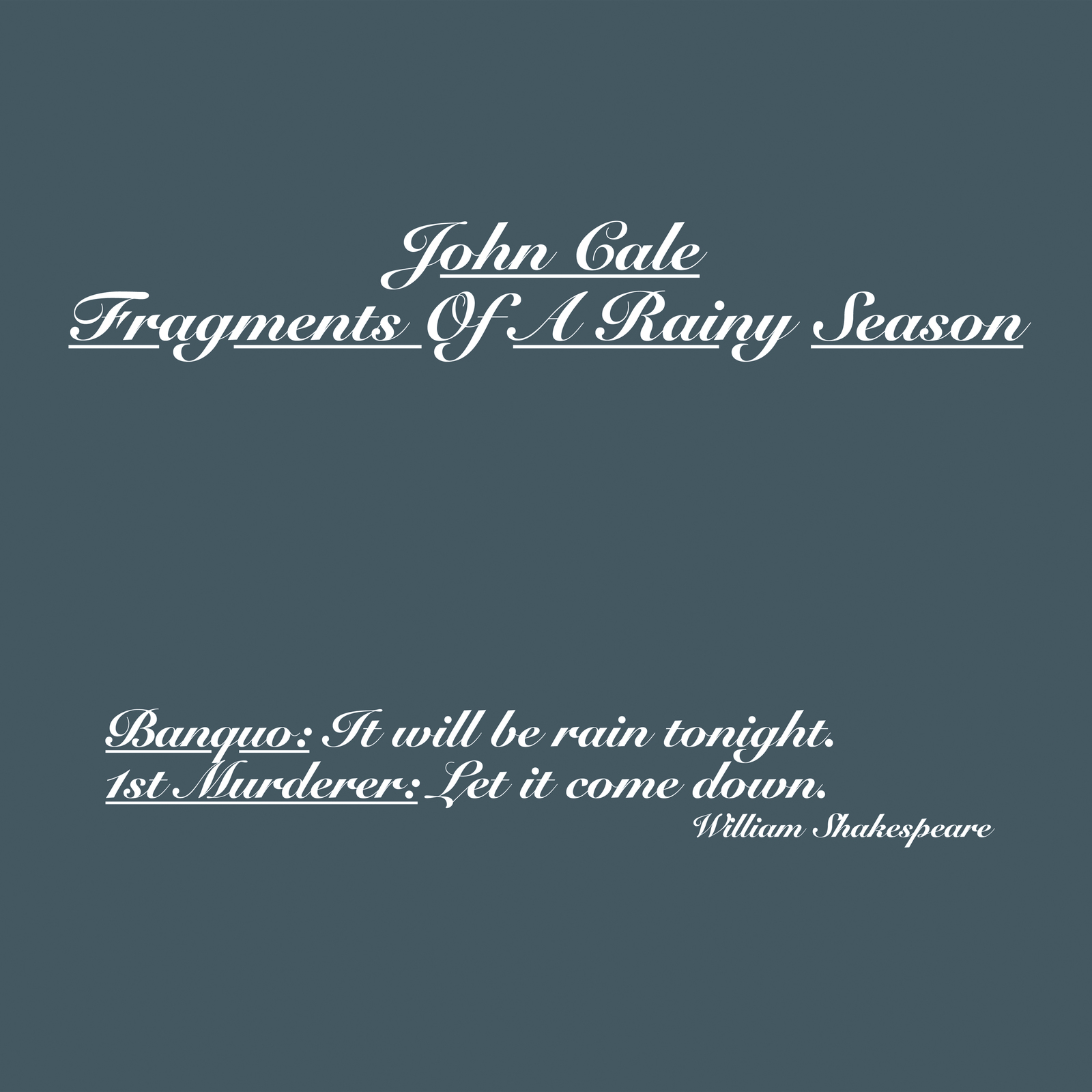 Fragments Of A Rainy Season by John Cale image