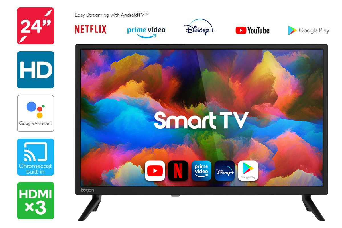 Kogan 24" LED Smart TV Android TV at Mighty Ape Australia