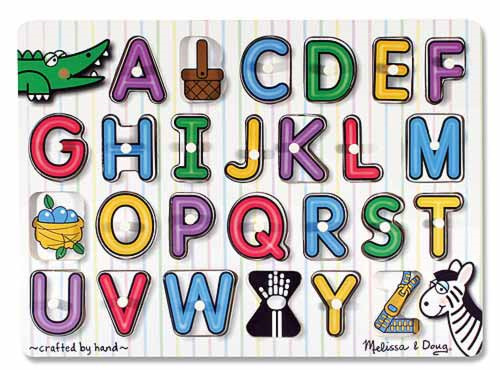 Melissa & Doug: See-Inside Alphabet Wooden Peg Puzzle image