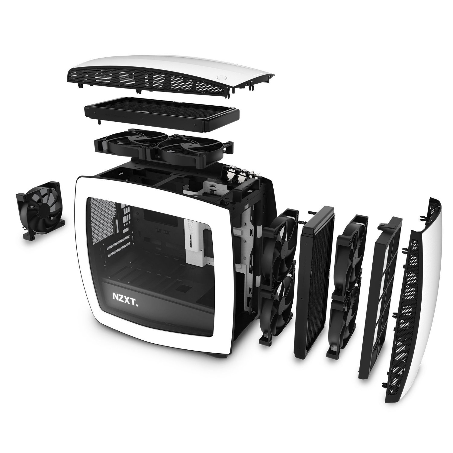 NZXT Manta Mini-ITX Case - White/Black image