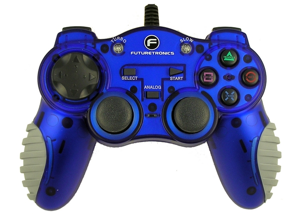 Futuretronics Dual Shock Controller - Blue for PlayStation 2 image