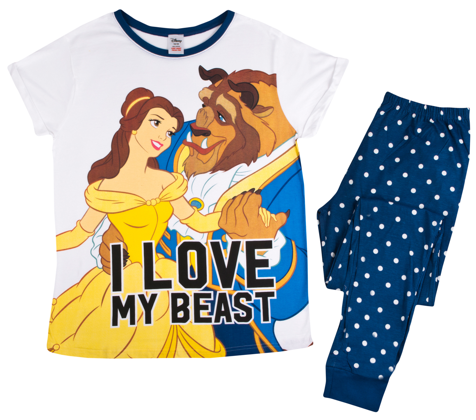 Disney: Beauty & The Beast (Polka-Dot) - Women's Pyjamas (16-18)