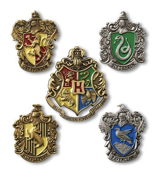 Harry Potter Hogwarts House Crest Pin Set