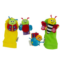lamaze gardenbug foot finder & wrist rattle set