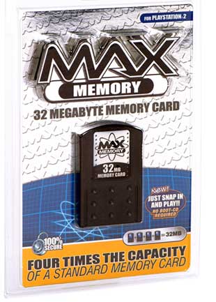 MAX PS2 Memory Card - 32MB on PS2