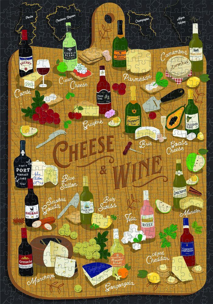 Cheese & Wine Jigsaw Puzzle Board Game at Mighty Ape NZ