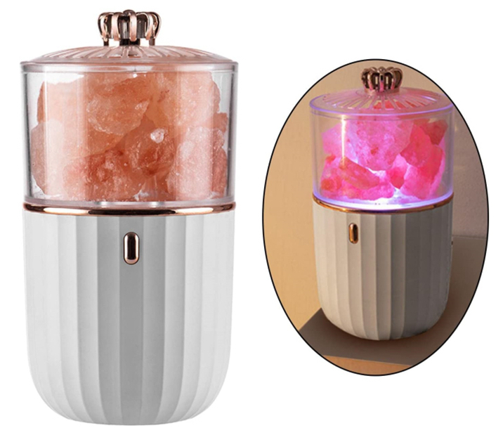 LED Colorful Desktop Aromatherapy Salt Lamp White at Mighty Ape NZ