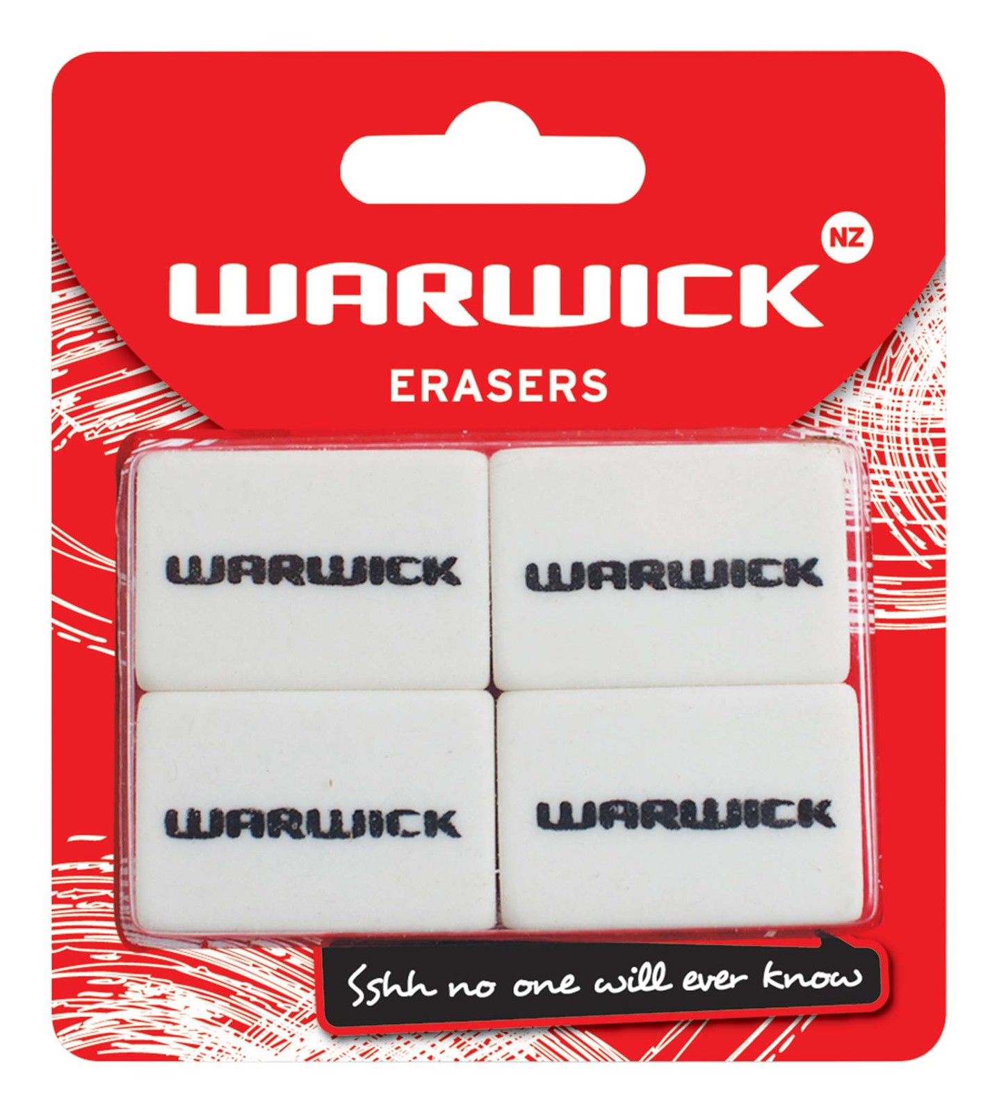 Warwick: Erasers (4 Pack) image