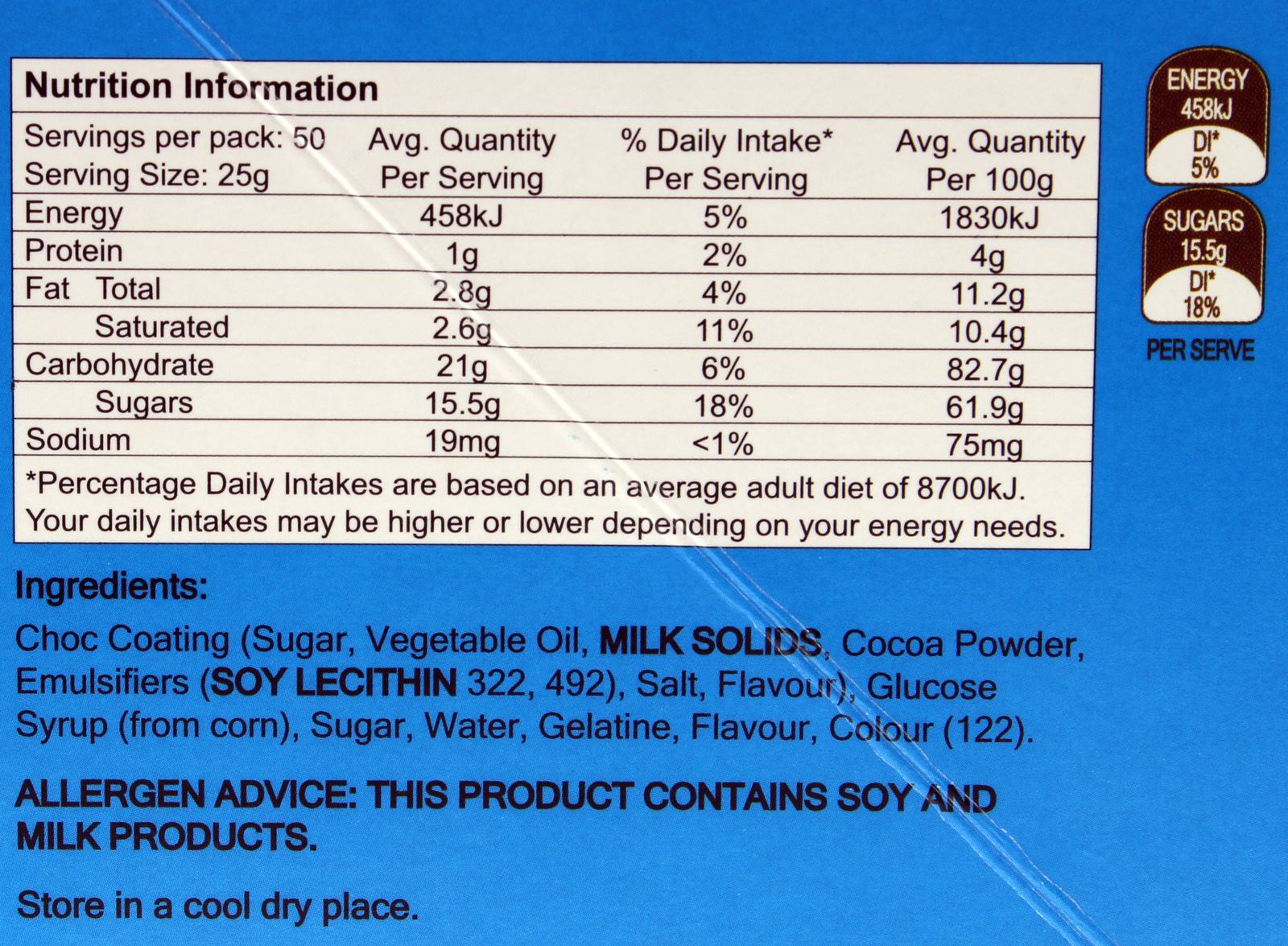 Rainbow - Chocky Fish Bulk Box (50 Choc Fish, 1.25kg) image