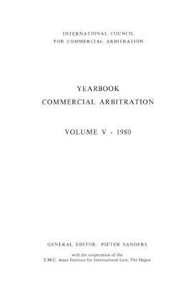 Yearbook Commercial Arbitration: Volume V - 1980 by Pieter Sanders image