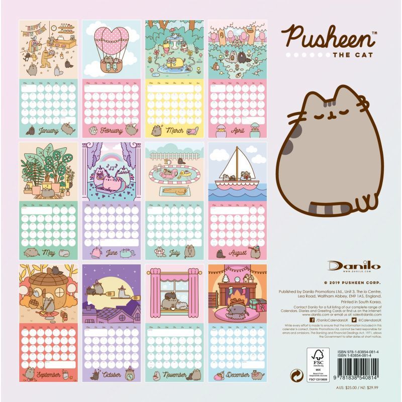 Pusheen 2020 Square Wall Calendar image