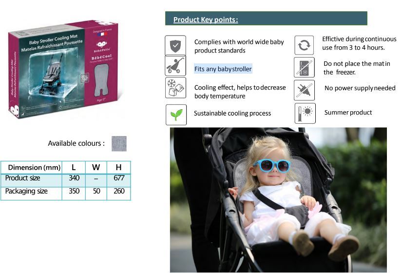 baby stroller cooling system