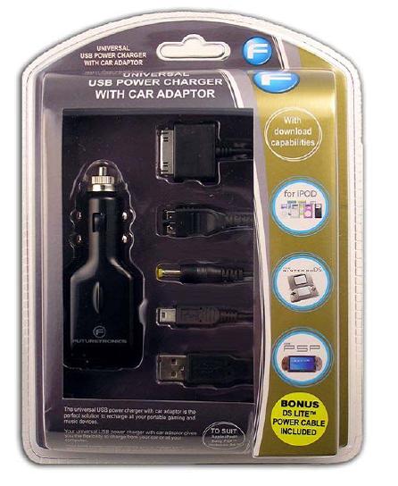 Futuretronics Universal USB Power Charger with Car Adaptor on PSP