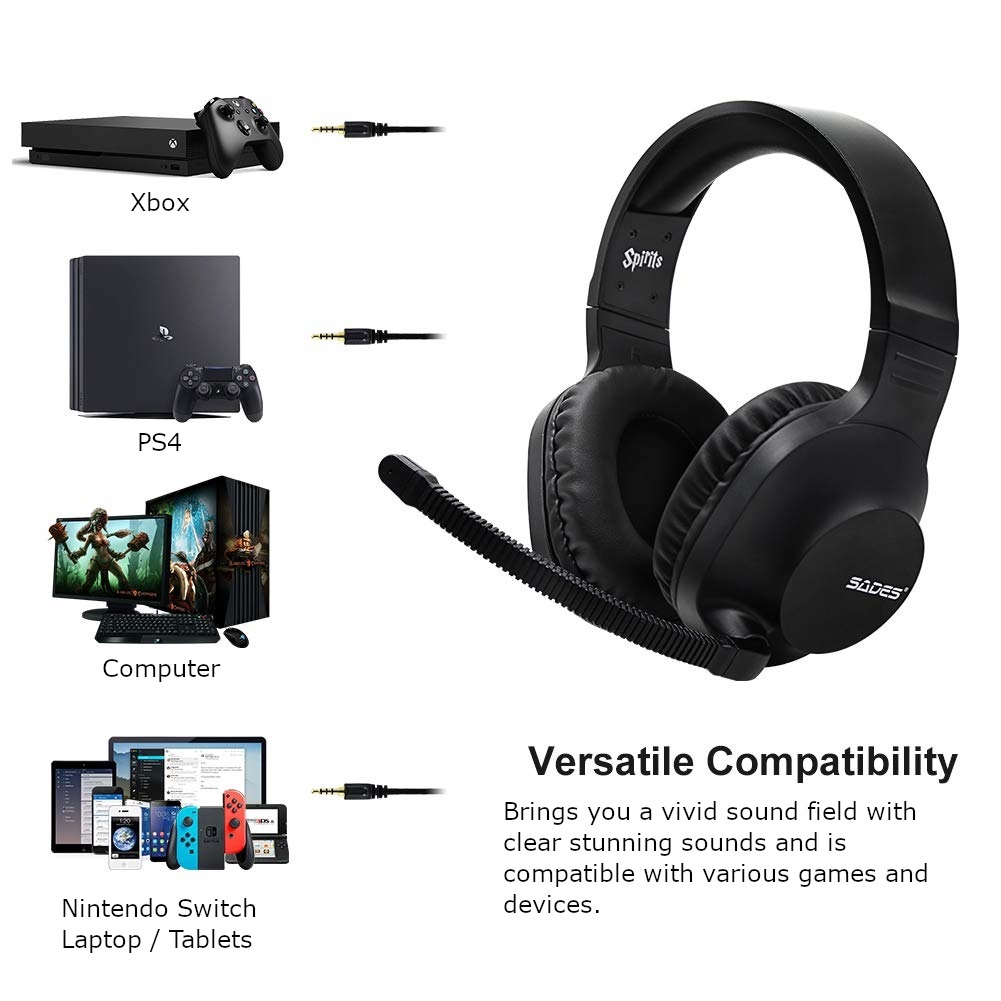 SADES Spirits Universal Gaming Headset (Black) for image
