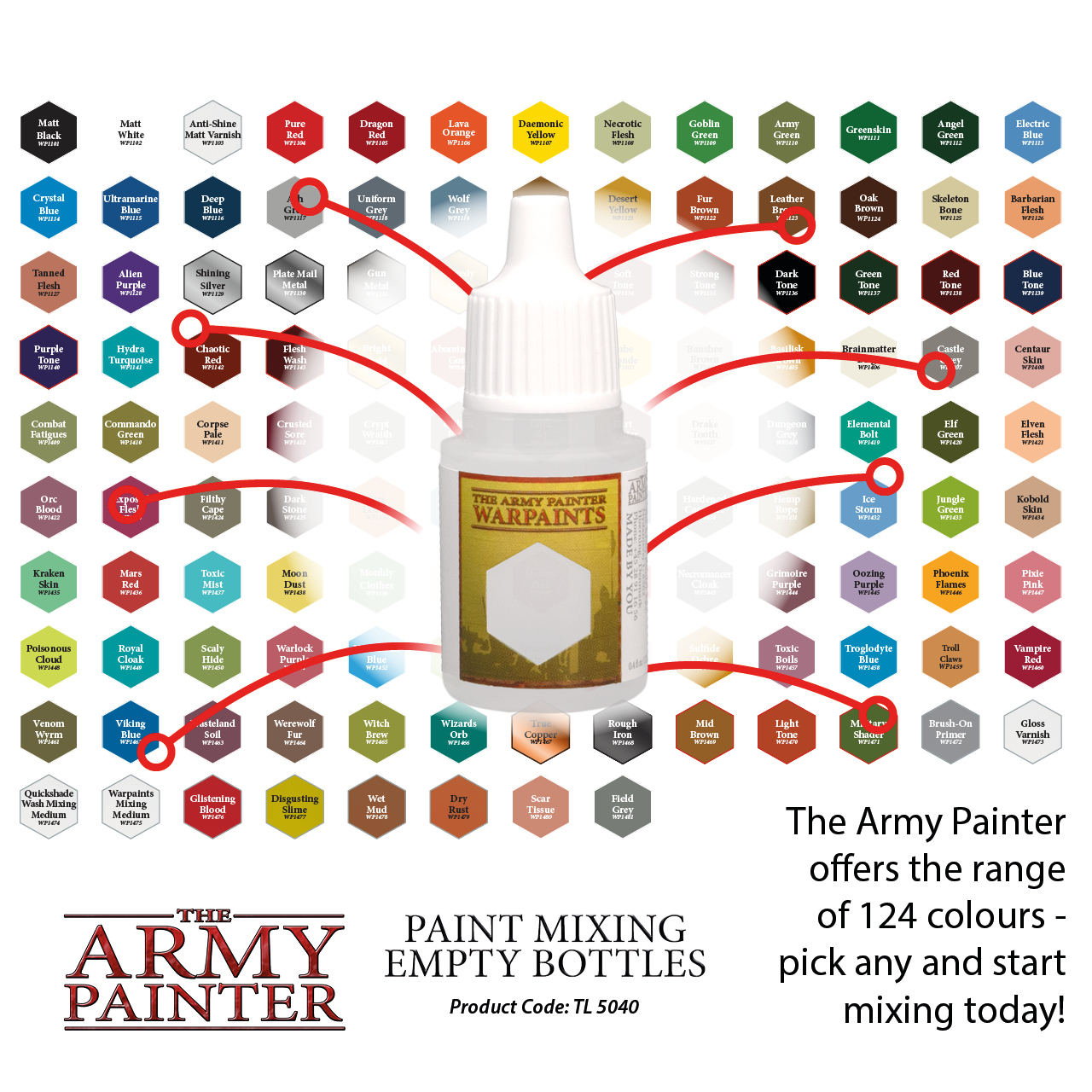 Army Painter Paint Mixing Empty Bottles image