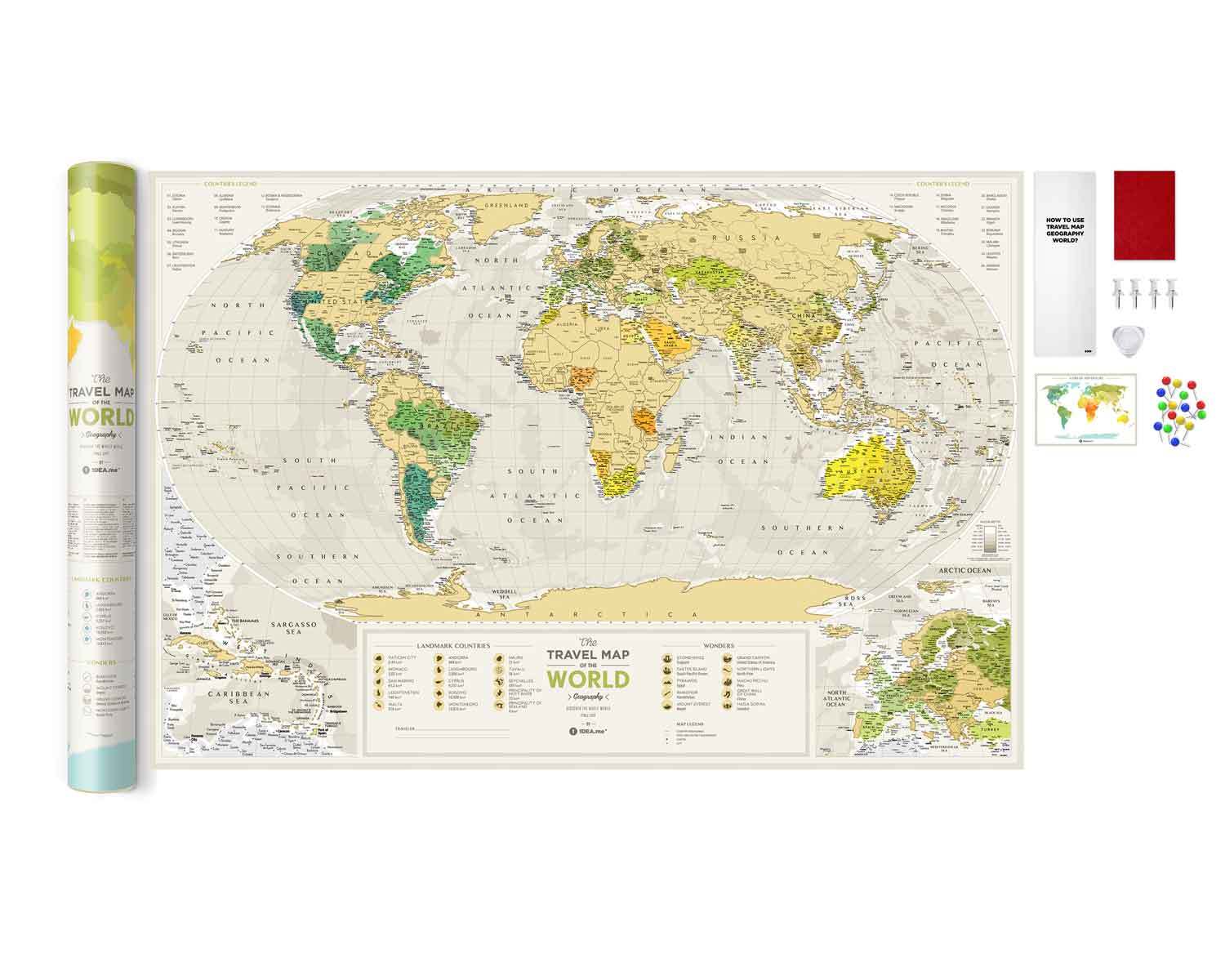 Scratch-off maps Travel Map Geography World image