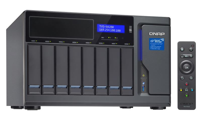 Qnap Tvs-882Br-Odd-I5-16G 8-Bay Nas (No Disk), 1 X Blu-Ray , Core I5-7500 3.4 Ghz, 16Gb, 250W