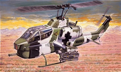 Italeri AH1W Super Cobra Helicopter 1:72 Model Kit image