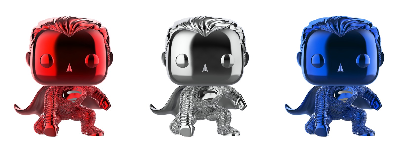 DC Comics: Superman (RWB Chome) Pop! Vinyl 3-Pack image