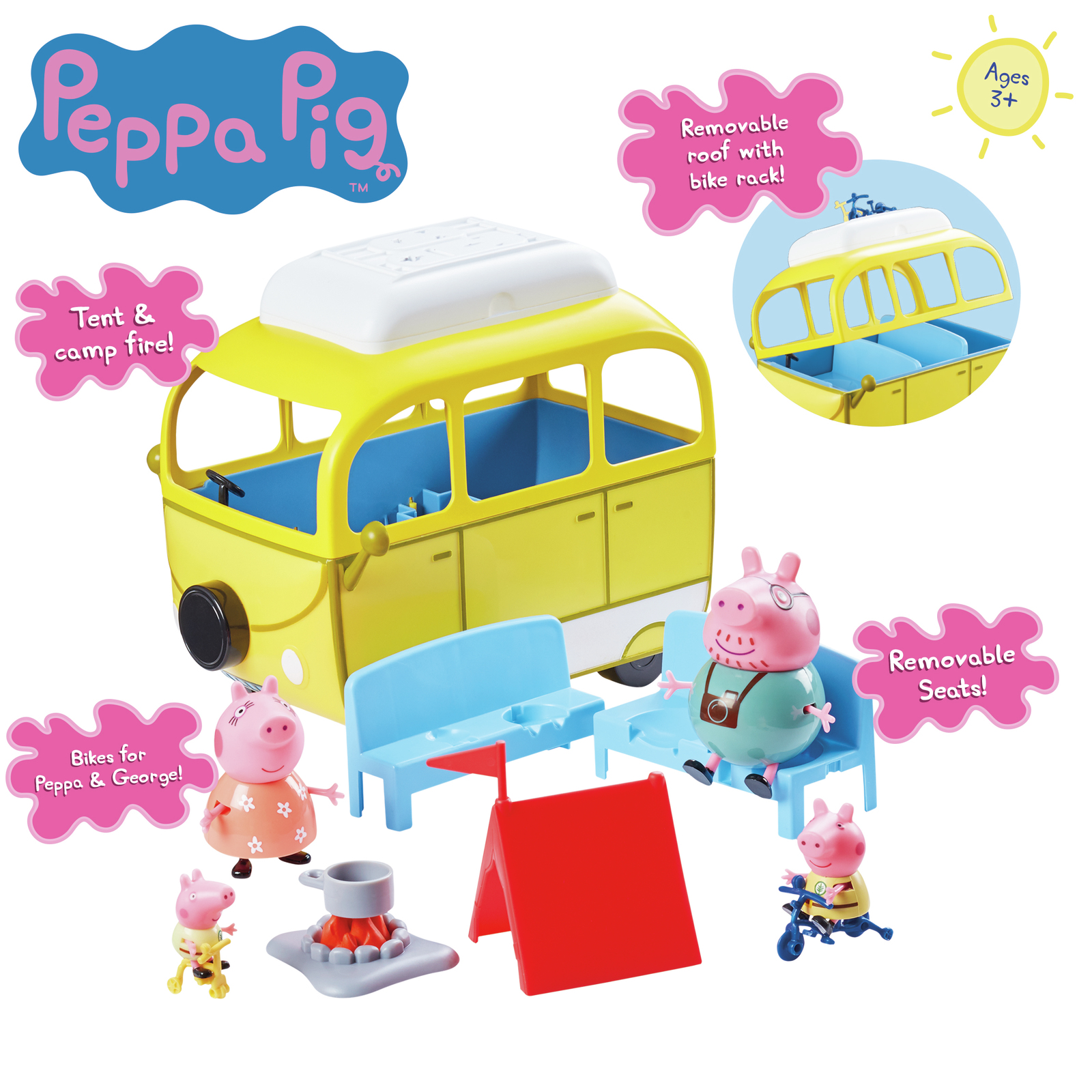 Peppa Pig: Peppa's Camping Trip Deluxe Campervan Playset image