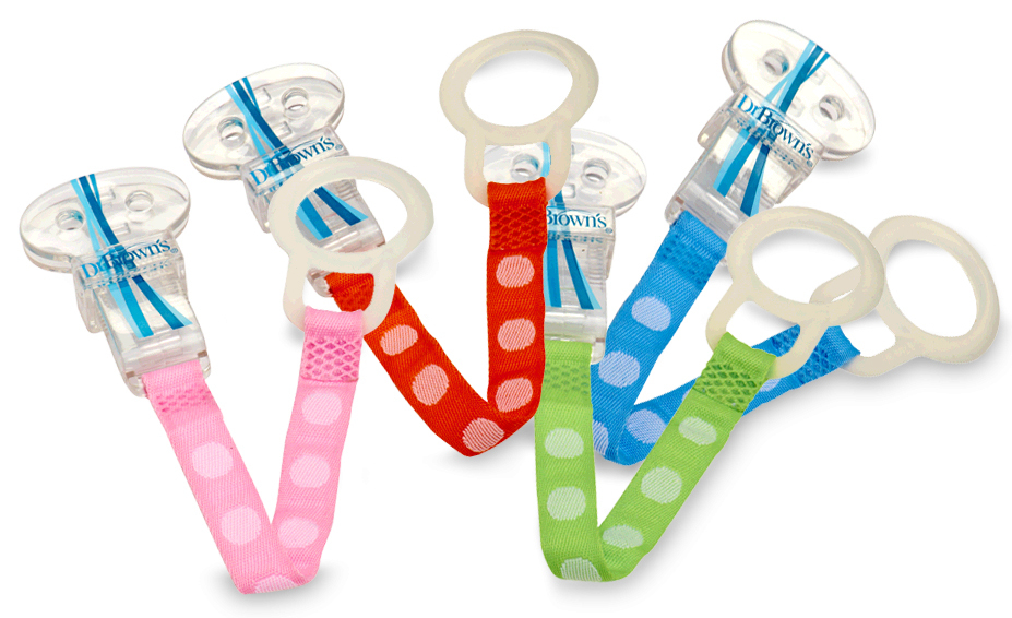 Dr Brown's Pacifier Clip with Teether (Assorted) image