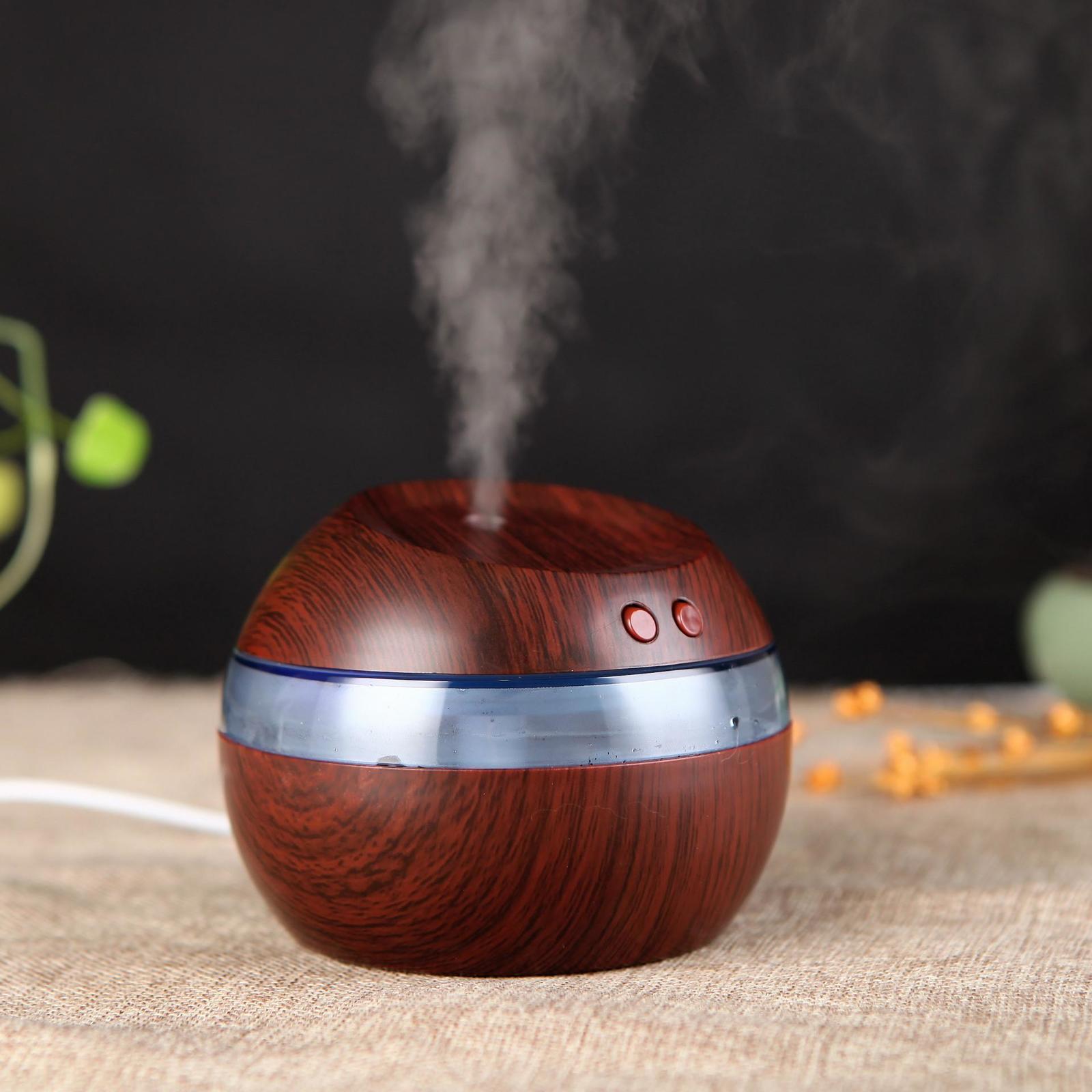 Mini Ultrasonic Portable USB Humidifier (Dark Wood)