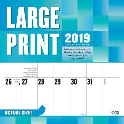 Large Print 2019 Square Wall Calendar by Inc Browntrout Publishers image