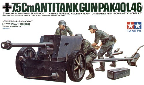 Tamiya German 75mm Anti-Tank Gun 1:35 Model Kit image