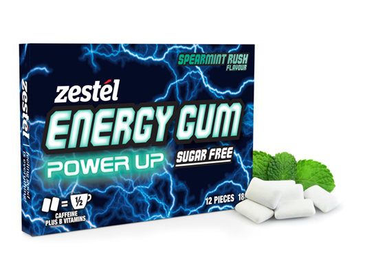 Zestel Energy Gum - Spearmint Rush (10 Pack)