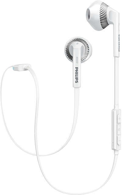 Philips Earbud Bluetooth Headphones - White image