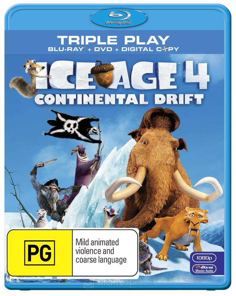 Ice Age 4: Continental Drift on DVD, Blu-ray