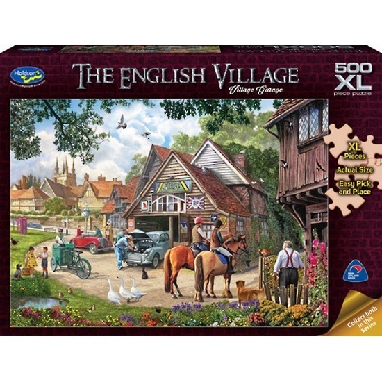 Holdson: The English Village - Village Garage 500 Piece XL Puzzle image