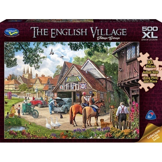 Holdson: The English Village - Village Garage 500 Piece XL Puzzle