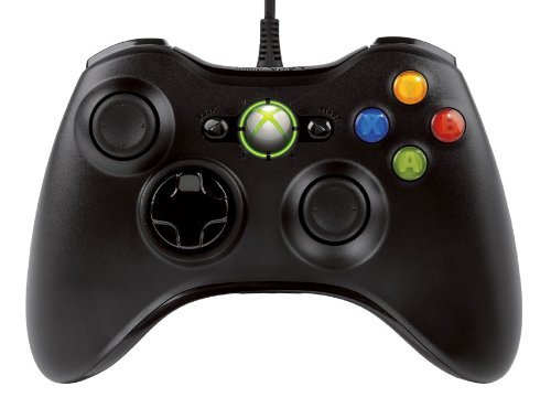 Official Microsoft Xbox 360 Wired Controller - Black for X360 image