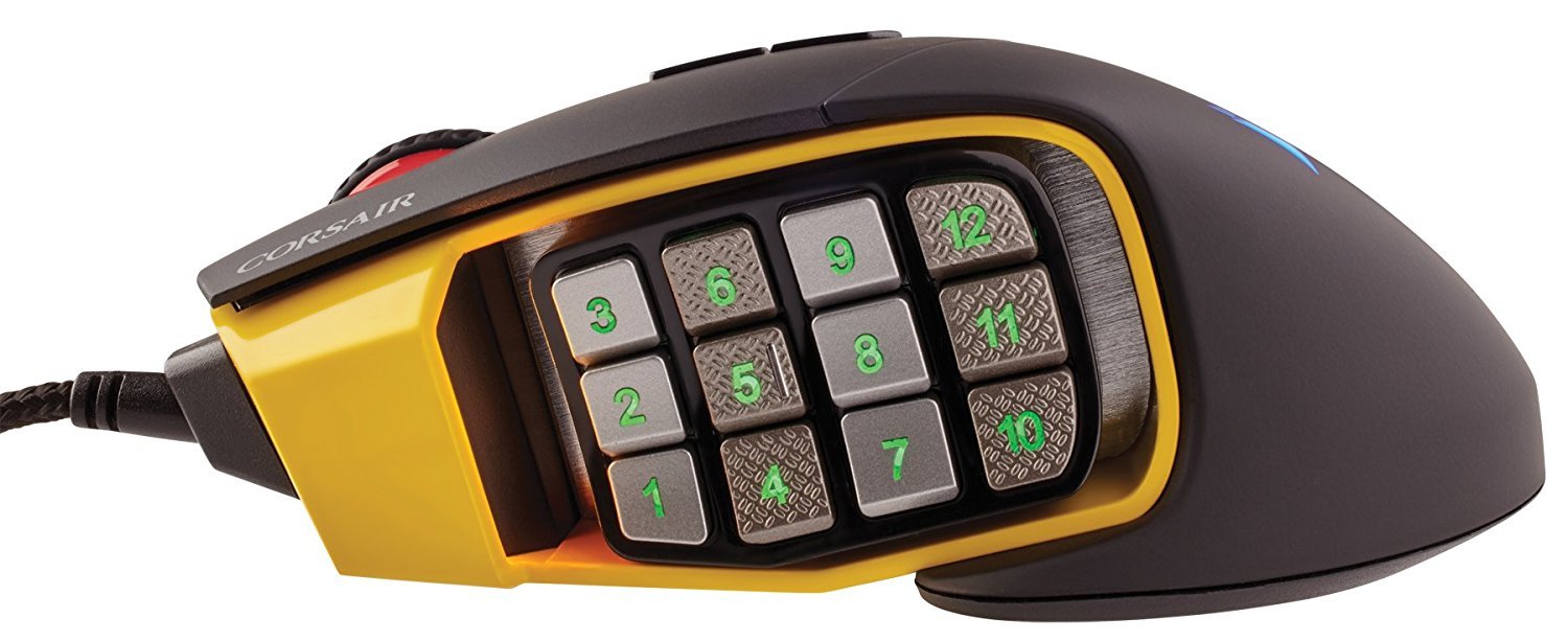 Corsair SCIMITAR PRO RGB MMO/MOBA Gaming Mouse - Yellow for PC Games image