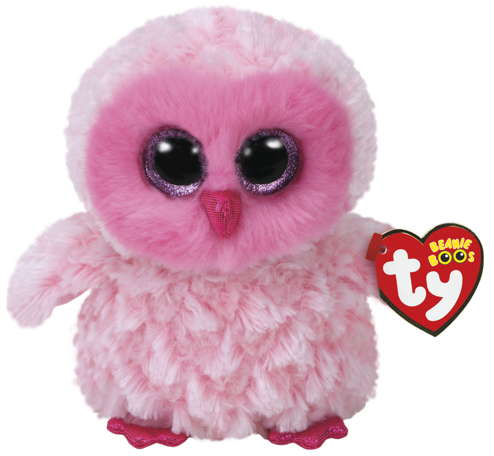 Ty Beanie Boo: Twiggy Pink Owl - Small Plush image